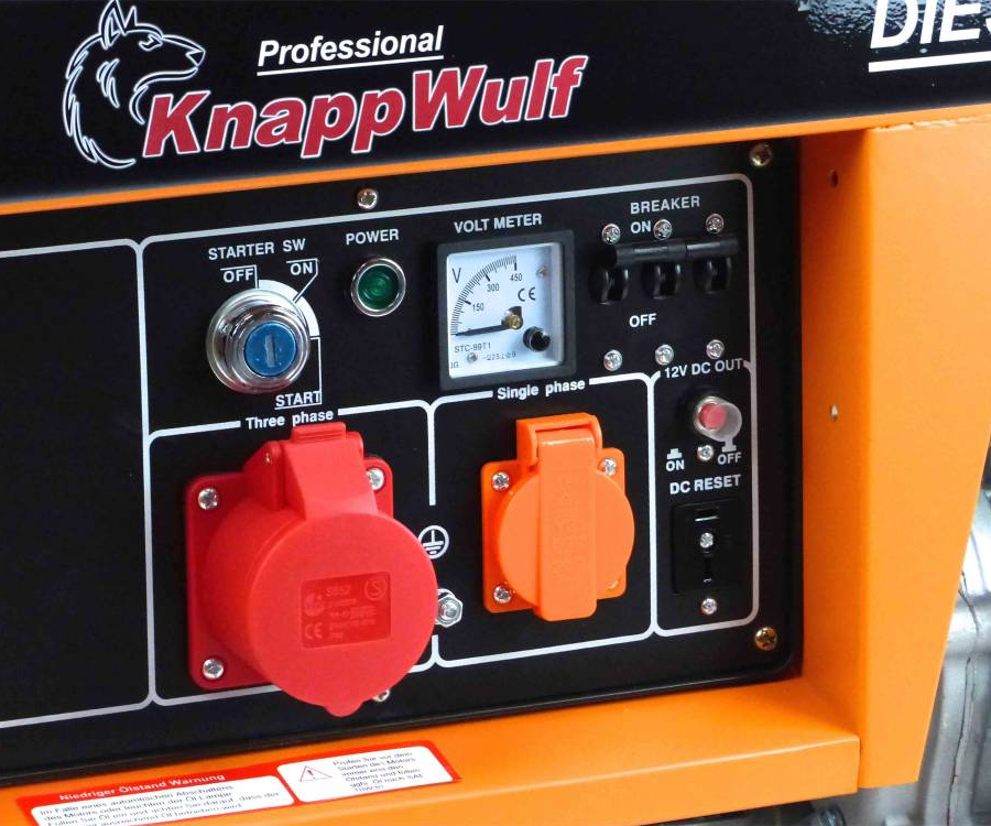 KnappWulf Diesel Stromerzeuger KW5500 Generator Notstromaggregat 1-Phase 230V